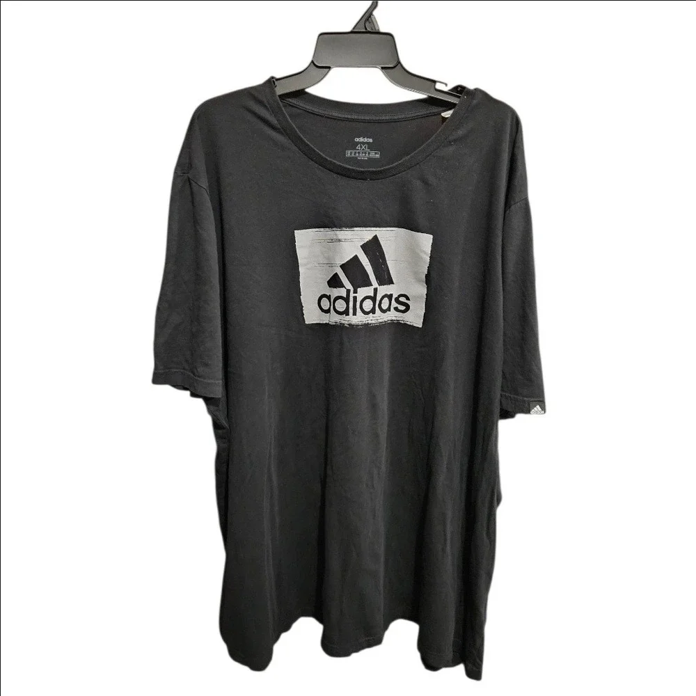 Adidas Mens 4XL Black Badge of Sport Shirt Logo Graphic T-Shirt GD5893